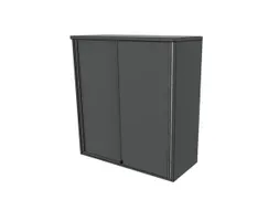 opzetkast,v. schuifdeurkast,HxBxD 1070x1200x445mm,MS-donkergrijs