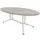 vergadertafel,HxBxD 740x2400x1100mm,ovaal,V-vormonderstel wit