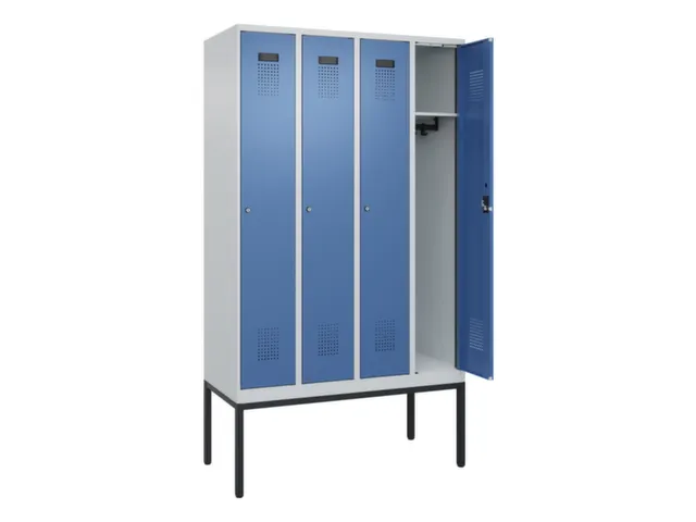 locker,HxBxD 2120x1200x500mm,4vak,vak B 300mm,cil.-slot,voetonderstel