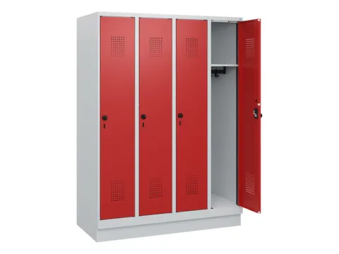 schoollocker,HxBxD 1630x1200x500mm,4vak,vak B 300mm,draaigrendel