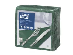 Tissue Servet 39x39cm 3-laags 1/4vw Donkergroen 477604, 12x100st