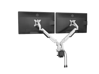 Dubbele Monitorarm Wit Incl. USB Poorten - 4