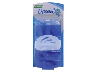 Toiletblok Air plus ocean 55ml met houder 3 stuks - 1