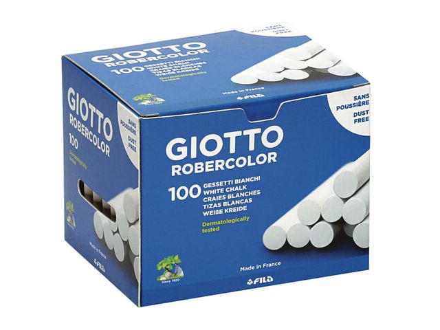 Schoolbordkrijt Giotto wit doos à 100 stuks