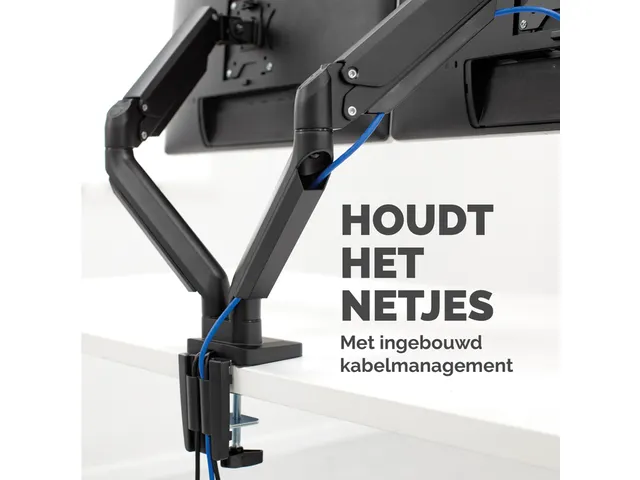 Monitorarm Fellowes Platinum Series dubbel horizontaal zwart