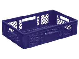 Euronorm Stapelkrat Pe 150x600x400mm 27liter Open Blauw