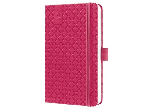 Weekagenda Flair A6 2027 (NL/FR/EN/DU) Fuchsia Pink Hardcover