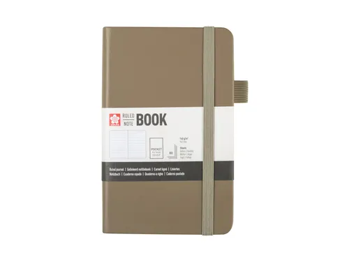 Notitieboek Sakura hard cover pocket lijn sintel 90x140mm