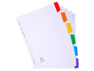 Tabblad Karton 160 Gram A4 + index 6 tabs wit - 4