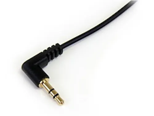 1,8m slim 3.5mm naar rechtsgehoekte stereo audio kabel M/M