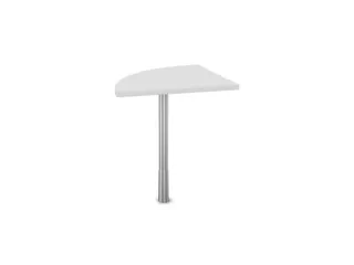 koppelelement voor bureau,90 °,HxBxD 720-840x600x600mm,rond,Bl-wit - 2