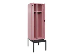 locker met bank,voor scheiding van kleding,HxBxD 2120x600x815mm,2vak