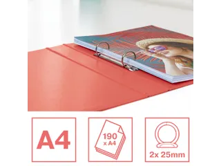 Colour'Breeze ringmap 2rings PP A4 harde kaft koraal - 1