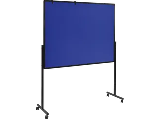 PREMIUM mobiel multiboard XL marineblauw prikbord 150x120cm - 1