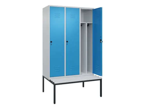 locker voor scheiding van kleding,HxBxD 2120x1200x815mm,3vak