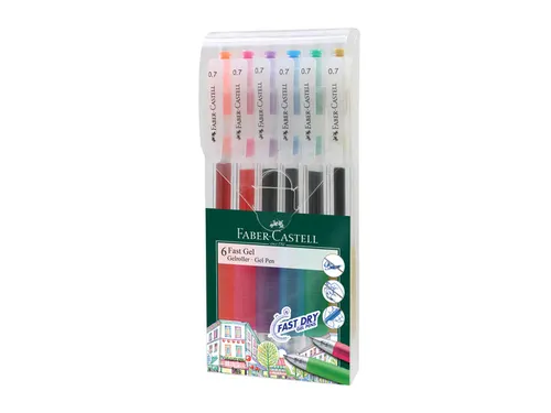 Penna A Gel Faber-Castell Fast Gel 0.7 Verde – Inchiostro Rapida Asciugatura, Impugnatura Morbida, Perfetta Anche Per Mancini