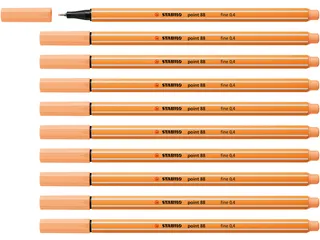 Fineliner STABILO point 88/25 fijn pastel oranje - 8