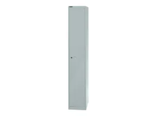 garderobekast,HxBxD 1802x305x457mm,1vak,cil.-slot,romp lichtgrijs - 1