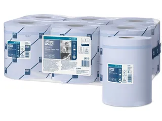 Poetspapier Tork M4 Reflex Plus Advanced 2-laags 450 vel blauw 473391 - 6