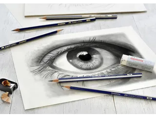 Potlood Faber-Castell 6 hardheden inclusief puntenslijper en gum - 2