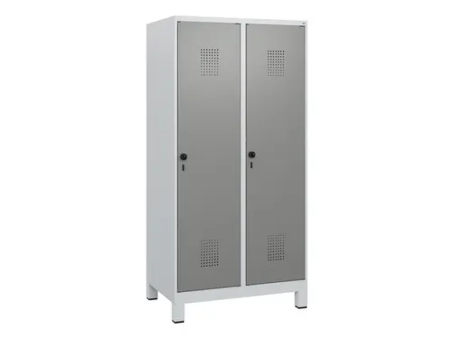 schoollocker,HxBxD 1630x800x500mm,2vak,vak B 400mm,draaigrendel,voeten