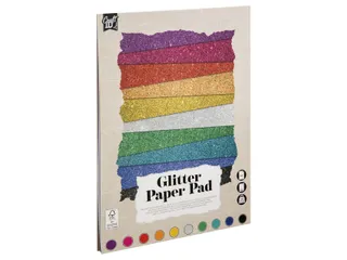 Hobbykarton CarftID glitter 24x34cm 180gr 10 vel 10 kleuren - 1