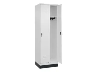 locker,HxBxD 1950x600x500mm,2vak,vak B 300mm,draaigrendel,sokkel - 2