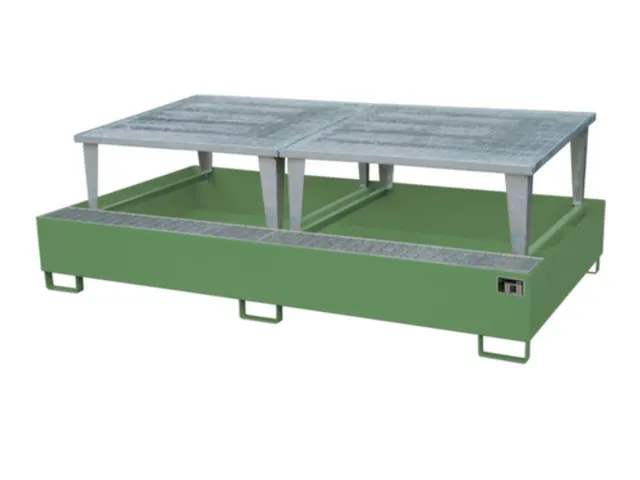 opvangbak,v. 2xIBC,opvangvol. 1000l,HxBxD 863x2650x1460mm