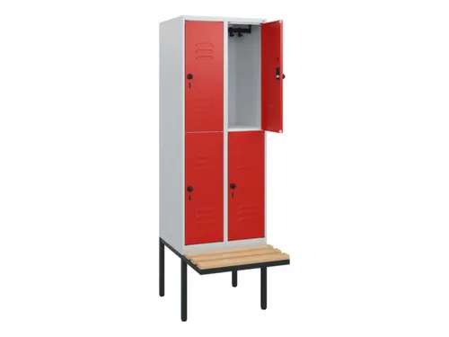 Dubbeldekse dekenkist,HxBxD 1950x600x815mm,2x2vak.,vak B 300mm
