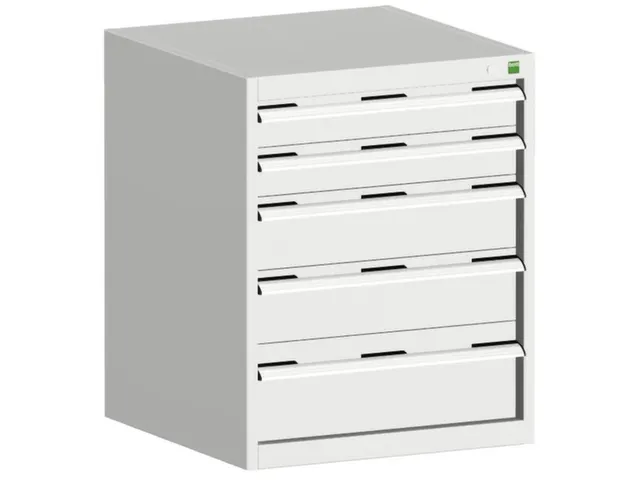 ladekast HxBxD 800x650x650mm 5laden romp RAL7035 front RAL7035