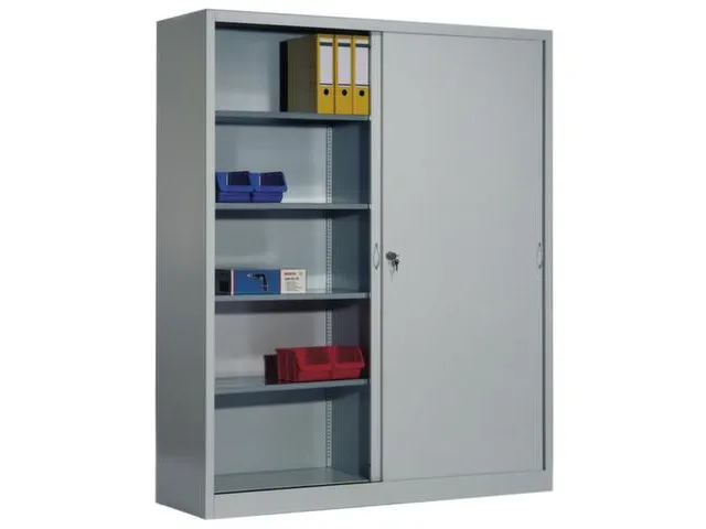 schuifdeurkast,HxBxD 1950x1600x400mm,romp RAL7035,front RAL7035