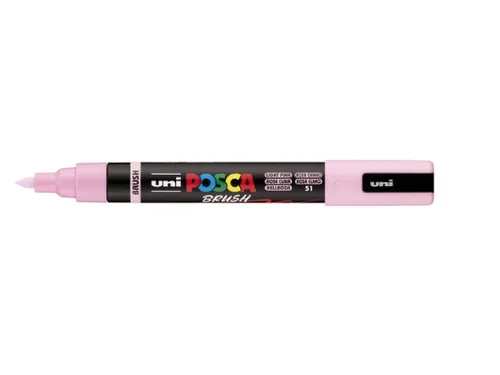 Paintmarker Uni POSCA PC-5BR brushpunt M lichtroze