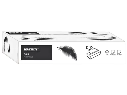 Facial tissue's Katrin 11797 2-Laags wit doos à 100 stuks