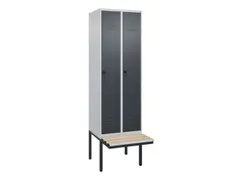 locker voor scheiding van kleding,HxBxD 2120x600x815mm,2vak