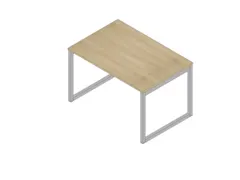 bureau,HxBxD 730x1200x800mm,blad eiken,sledeframe aluminium