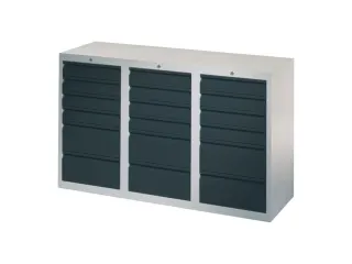 ladekast HxBxD 900x1500x500mm 18laden RAL7035 front RAL7016 - 2