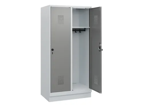 schoollocker,HxBxD 1630x800x500mm,2vak,vak B 400mm,draaigrendel,sokkel