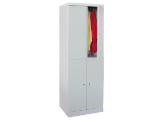 Dubbeldekse lockerkast,HxBxD 1800x600x500mm,RAL7035,front RAL6011 - 1