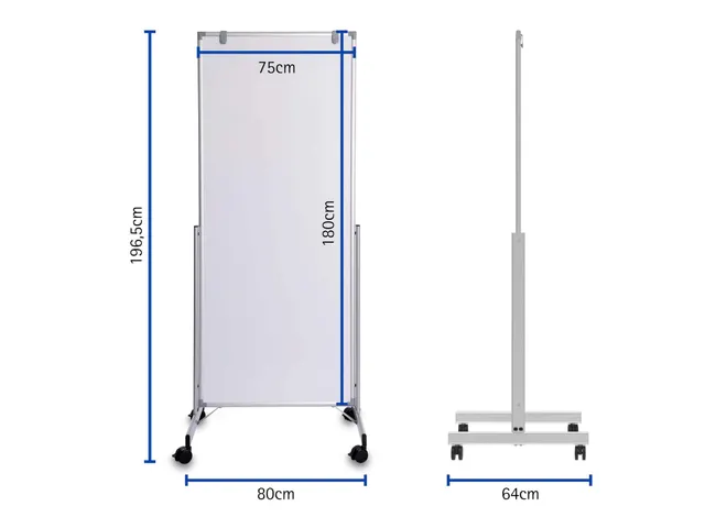 Tableau blanc mobile MAULpro 75x180cm Easy2move