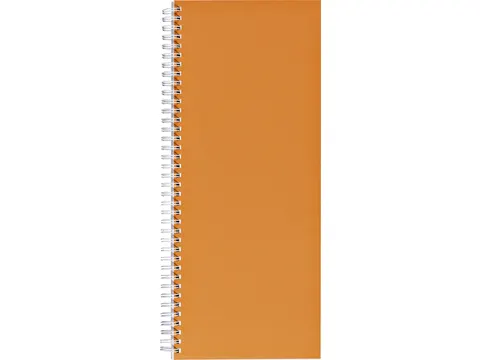 Winkelboek Wire-o 135x330mm lijn 160blz 70gr spiraal oranje