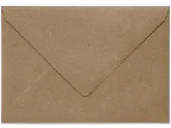 Envelop Papicolor EA5 156x220mm recycled kraft bruin pak à 6 stuks