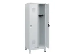 schoollocker,HxBxD 1630x600x500mm,2vak,vak B 300mm,draaigrendel,voeten