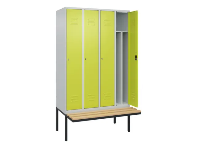locker voor scheiding van kleding,HxBxD 2120x1200x815mm,4vak