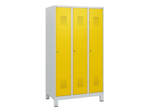 schoollocker,HxBxD 1630x900x500mm,3vak,vak B 300mm,cil.-slot,voeten