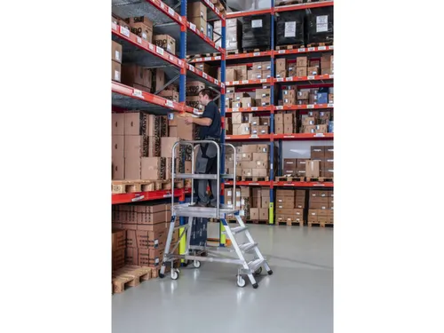 Bordestrap Aluminium Bordes Hxbxd 960x600x800mm 4treden Aluminium