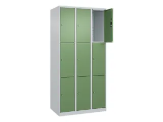 lockerkast,HxBxD 1850x900x500mm,3x3vakken,vak B 300mm,cil.-slot - 1