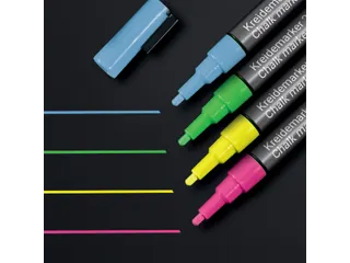 Krijtstift Sigel set 4kleuren ronde punt 1-2 mm - 1
