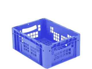 Euronorm Stapelkrat Pp 170x400x300mm Wanden/bodem Open Blauw 16l - 2