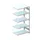 Inhaakstelling Aanbouwveld Ral7035 2000x1006x636mm 5legborden 100kg