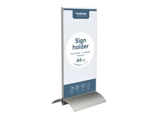 Kaarthouder Europel T-standaard 1/3 A4 staand acryl / aluminium - 1